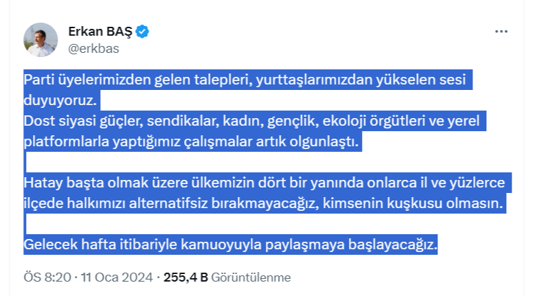 Barış Atay, TİP'in Hatay Büyükşehir Belediye Başkan Adayı mı?
